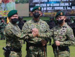 Komandan Brigade Infanteri Raider 13/Galuh Pimpin Sertijab Danyonif Raider 321/Galuh Taruna.