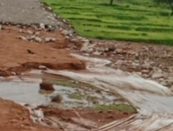 Belum Lama Dibangun Jalan Akses kampus Polman 1 Diduga Sudah Ancur, Lawan Garapan Petani Kena Imbas 