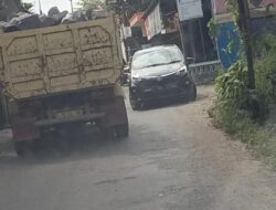 Jembatan penghubung Antar Desa Di khawatirkan Ambruk Akibat Truck Bertonase Over Kapasitas