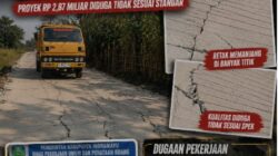 Diduga Dikerjakan Asal Jadi Pekerjaan Jalan Sudah Kembali Rusak